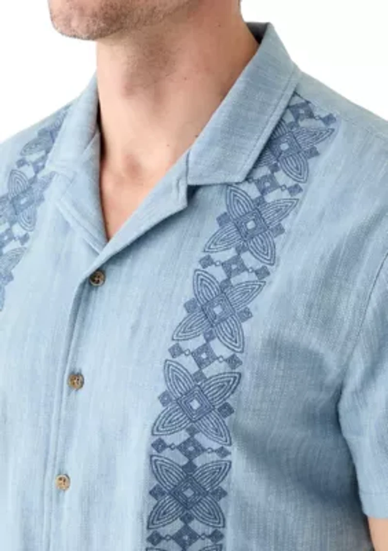 Men's Embroidered Camp Shirt