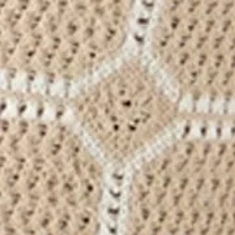 Men's Open Stitch Button Front Sweater Knit Cardigan