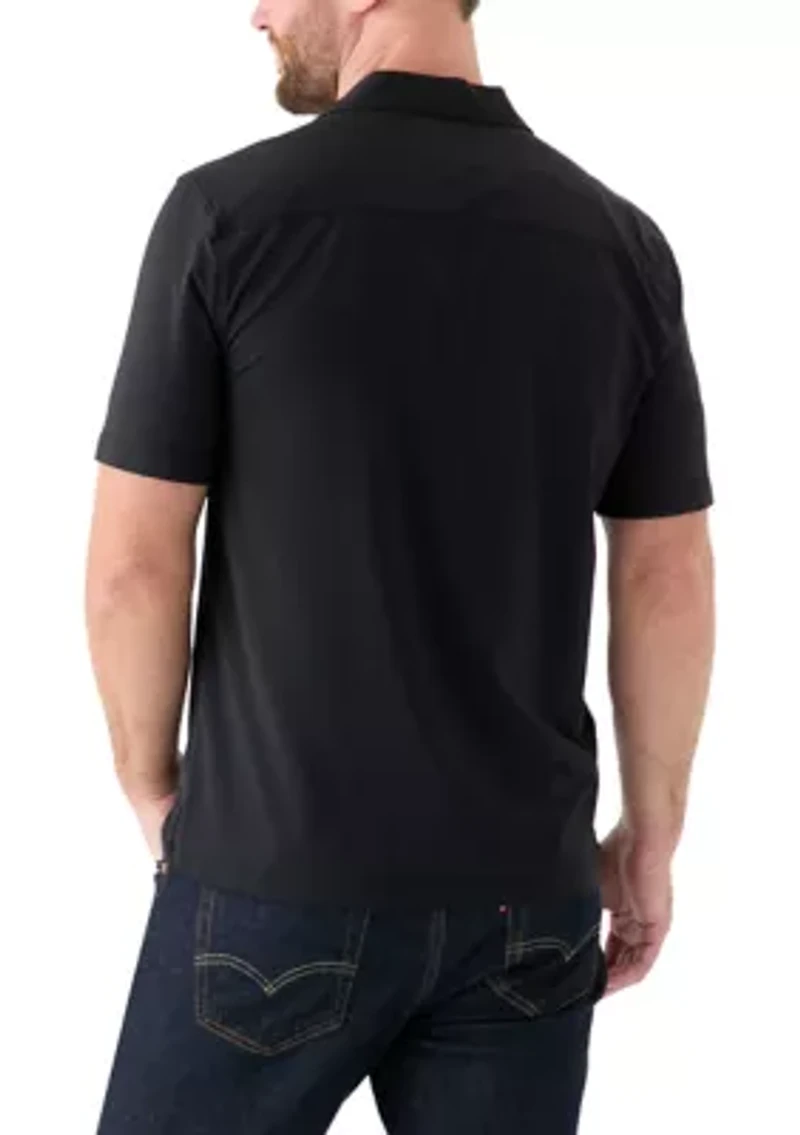 Men's Short Sleeve Stretch Knit Shirt