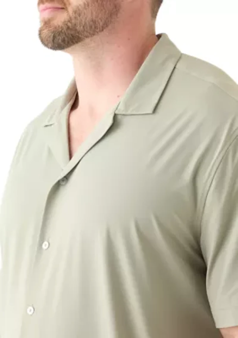 Big & Tall Short Sleeve Button Down Stretch Shirt
