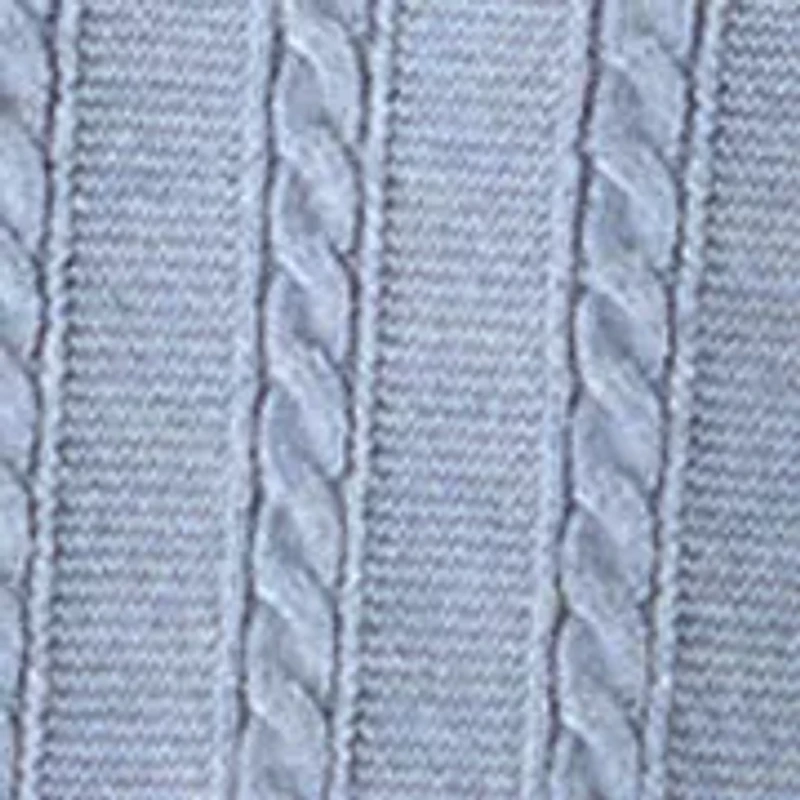 Men's Short Sleeve Johnny Collar Cable Polo Sweater