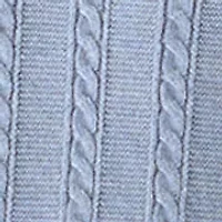 Men's Short Sleeve Johnny Collar Cable Polo Sweater