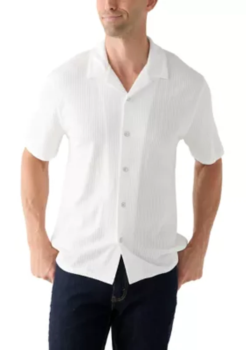 Men's Seersucker Button Down Shirt