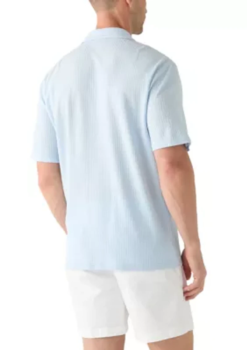 Men's Seersucker Button Down Shirt
