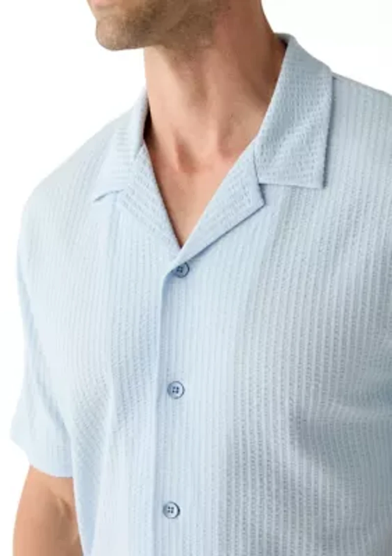 Men's Seersucker Button Down Shirt