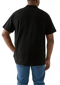 Big & Tall Short Sleeve Johnny Collar Polo Shirt
