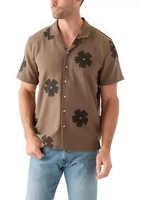Men's Embroidered Camp Shirt
