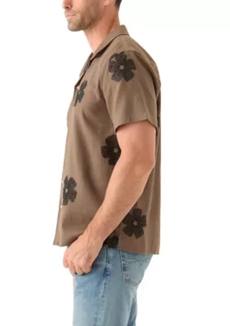 Men's Embroidered Camp Shirt