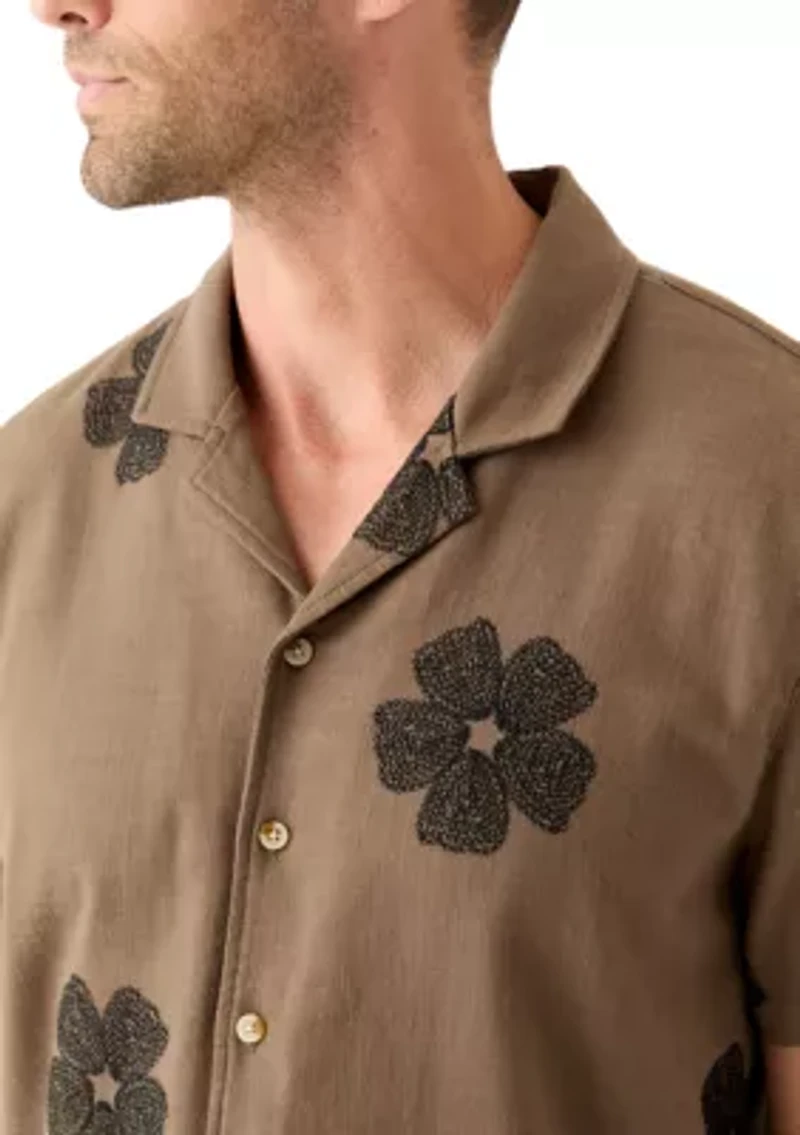 Men's Embroidered Camp Shirt