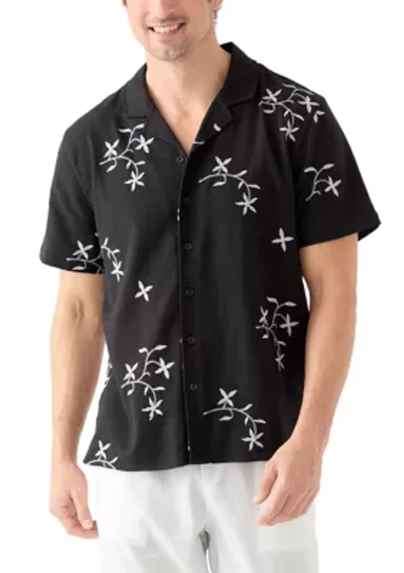 Men's Embroidered Camp Shirt
