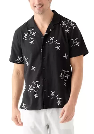 Men's Embroidered Camp Shirt