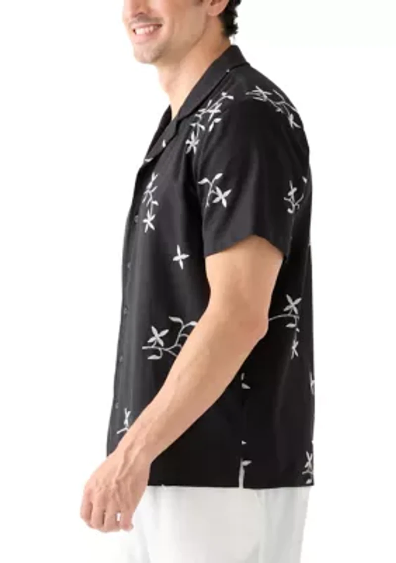 Men's Embroidered Camp Shirt