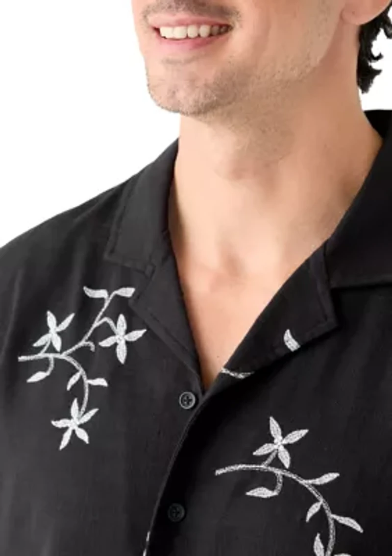 Men's Embroidered Camp Shirt