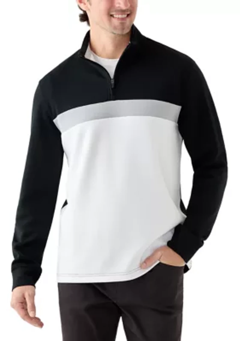Men's Scuba Color Block Quarter Zip Sweatshirt