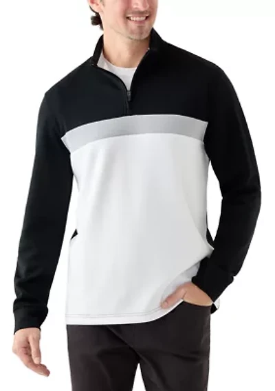Men's Scuba Color Block Quarter Zip Sweatshirt