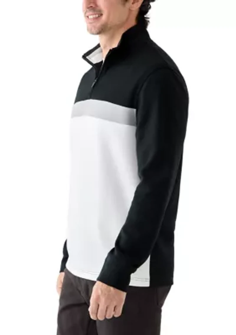 Men's Scuba Color Block Quarter Zip Sweatshirt