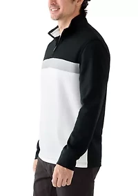Men's Scuba Color Block Quarter Zip Sweatshirt