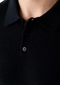 Men's Short Sleeve Ribbed Cotton Pullover