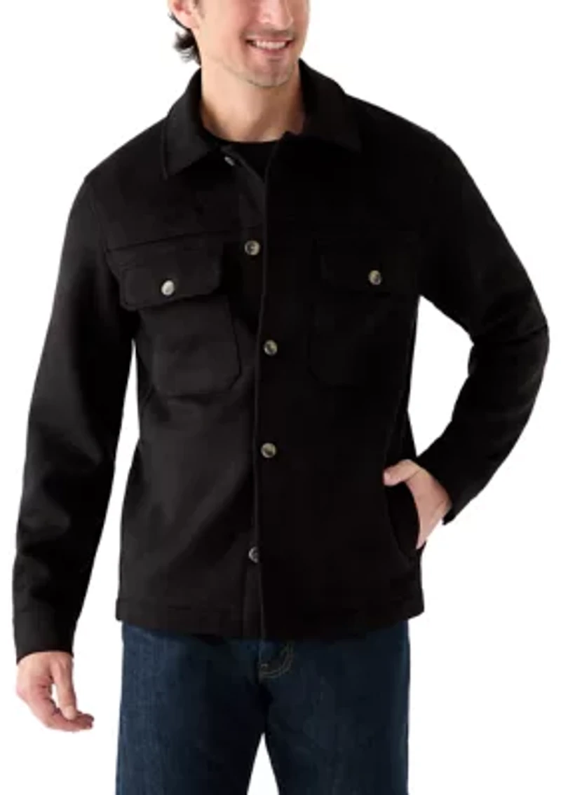 Men's Faux Suede Overshirt