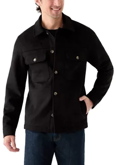 Men's Faux Suede Overshirt
