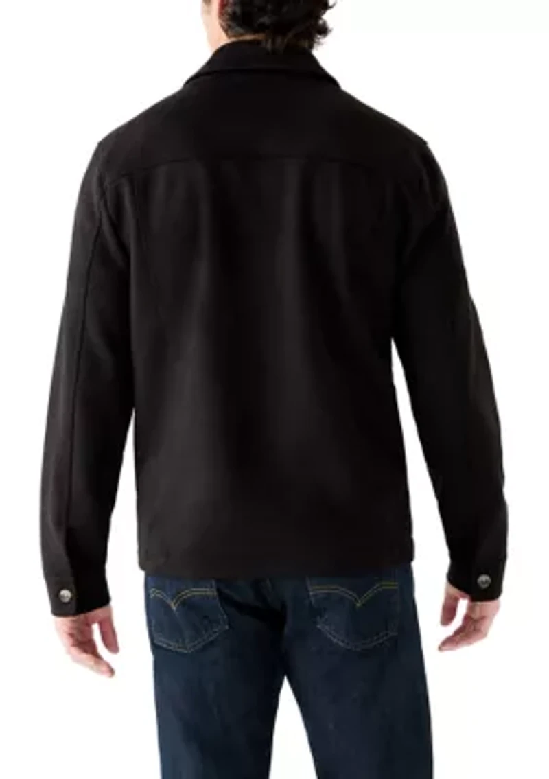 Men's Faux Suede Overshirt
