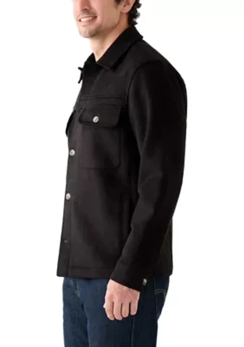 Men's Faux Suede Overshirt