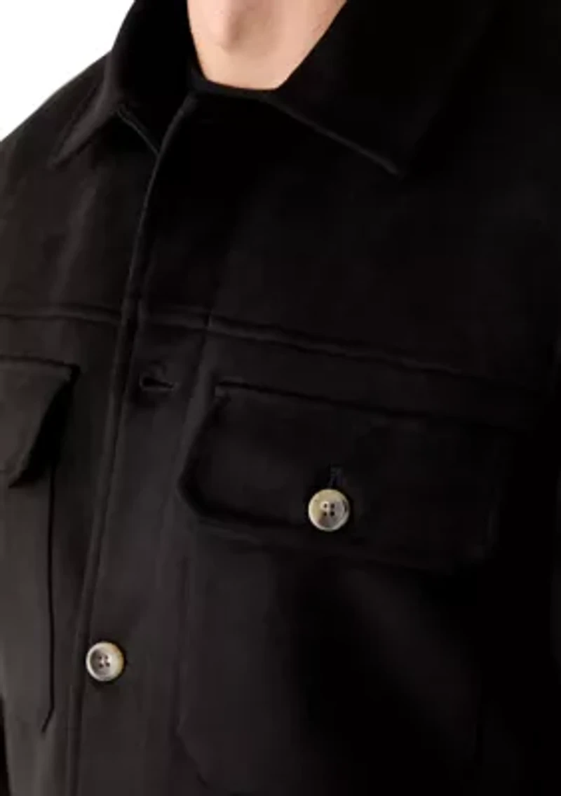 Men's Faux Suede Overshirt