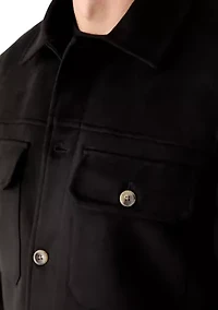 Men's Faux Suede Overshirt