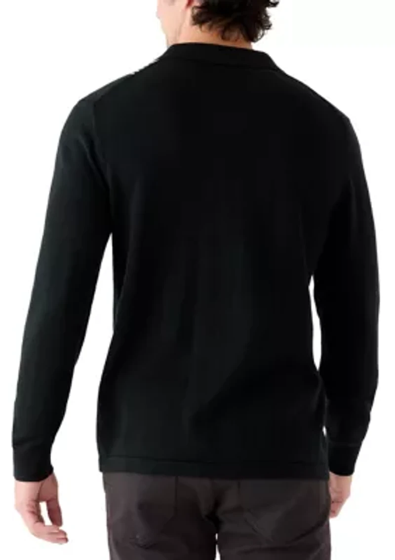 Men's Button Front Cable Sweater