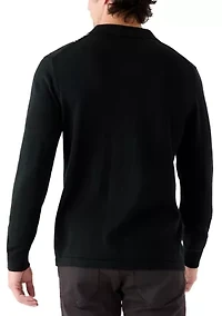 Men's Button Front Cable Sweater
