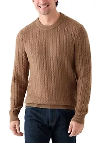 Men's Cable Crew Neck Sweater