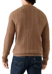 Men's Cable Crew Neck Sweater