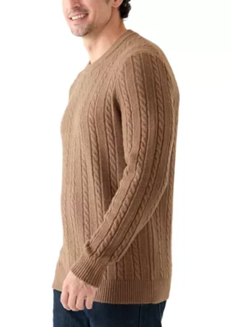 Men's Cable Crew Neck Sweater