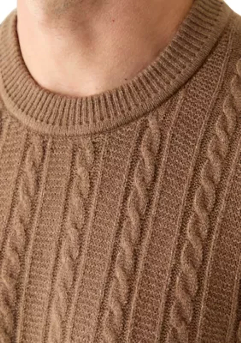 Men's Cable Crew Neck Sweater