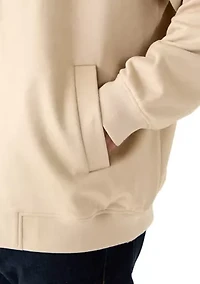 Big & Tall Long Sleeve Suede Bomber Jacket