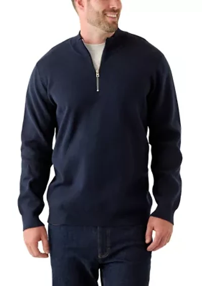 Big & Tall Long Sleeve Quarter Zip Sweater