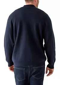 Big & Tall Long Sleeve Quarter Zip Sweater