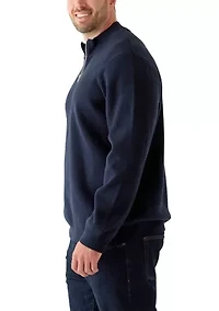 Big & Tall Long Sleeve Quarter Zip Sweater