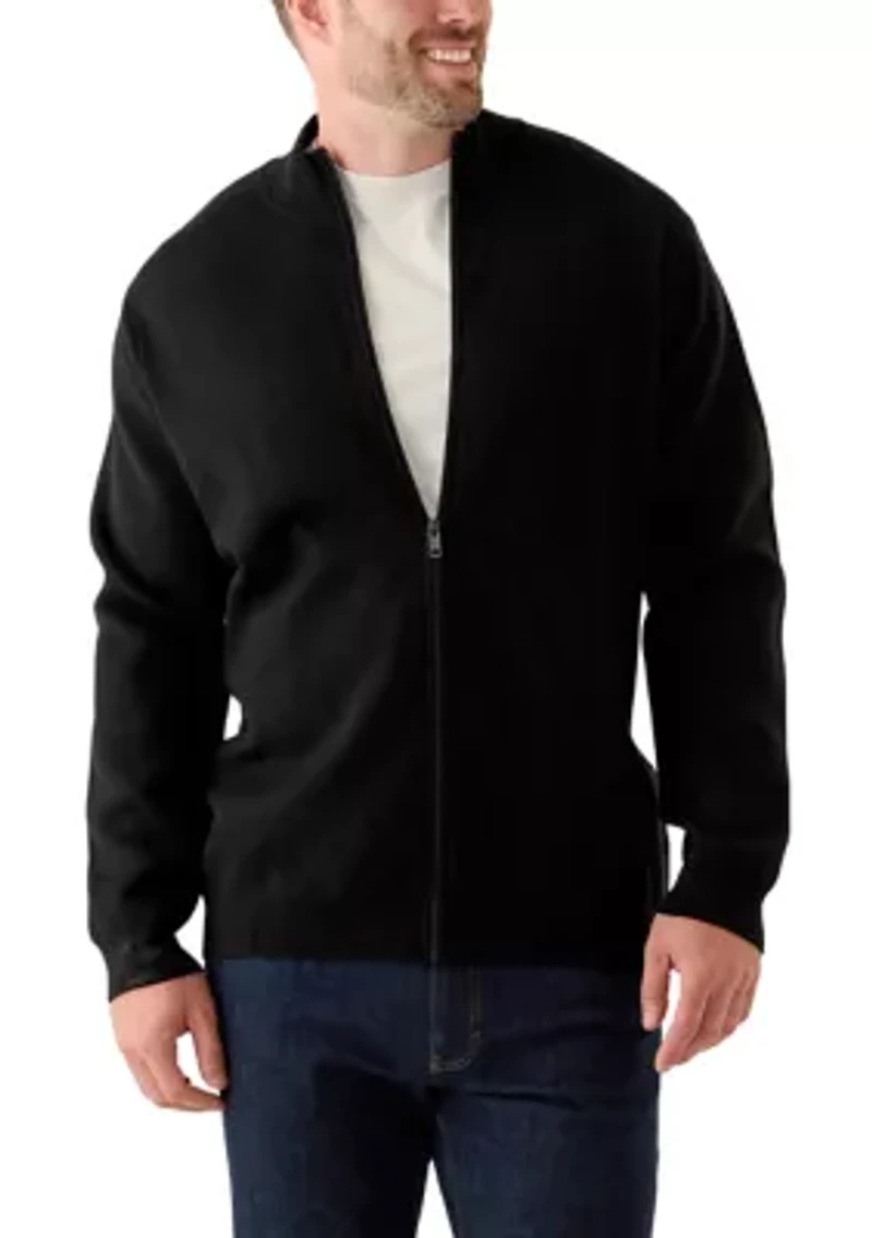 Big & Tall Long Sleeve Full Zip Sweater Jacket