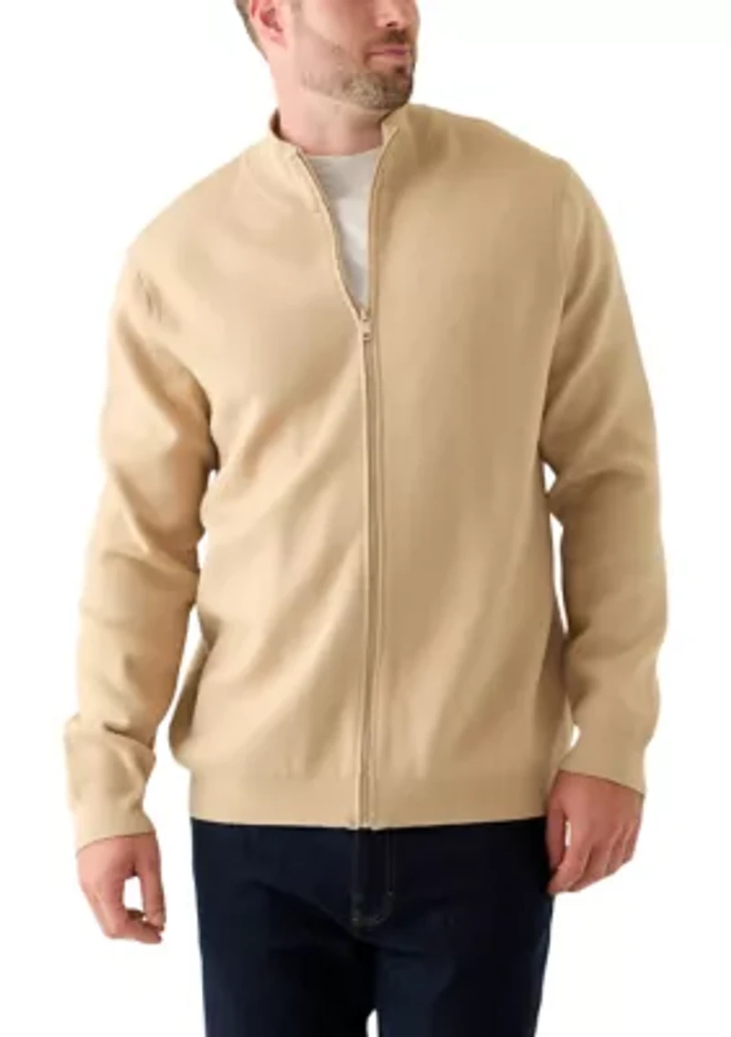 Big & Tall Long Sleeve Full Zip Sweater Jacket