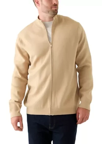 Big & Tall Long Sleeve Full Zip Sweater Jacket