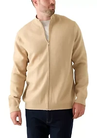 Big & Tall Long Sleeve Full Zip Sweater Jacket