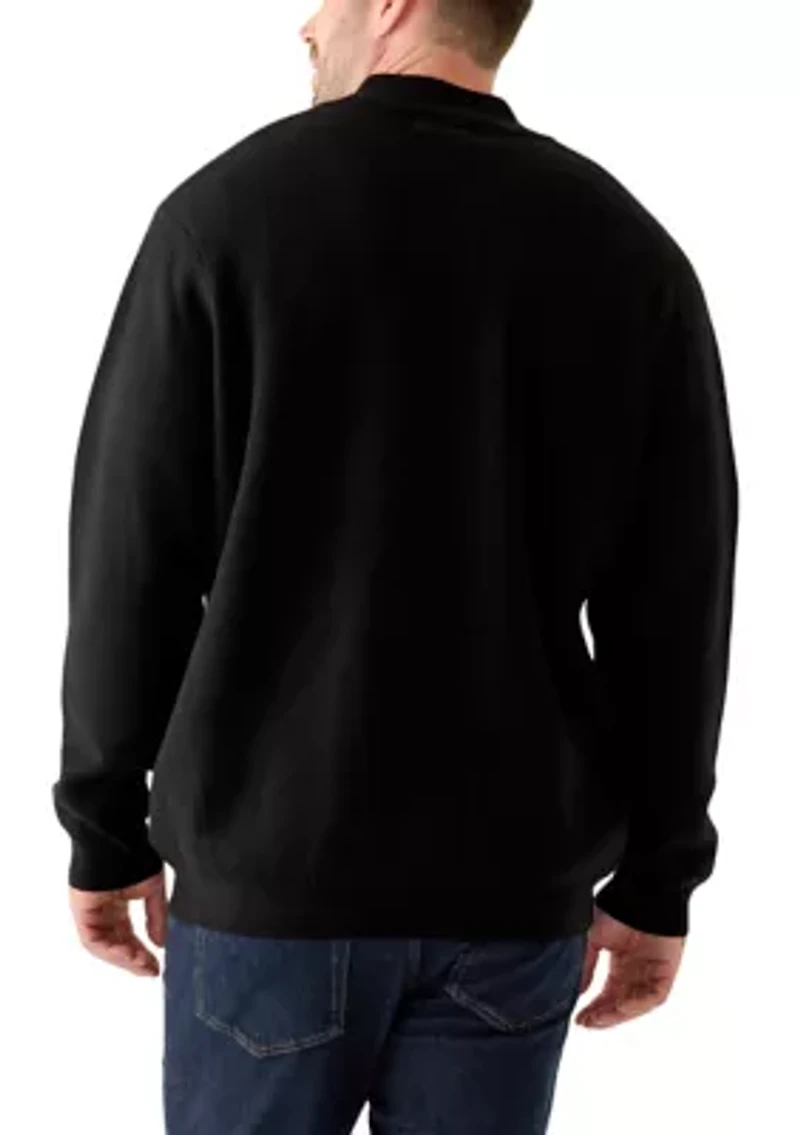 Big & Tall Long Sleeve Full Zip Sweater Jacket