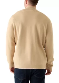 Big & Tall Long Sleeve Full Zip Sweater Jacket