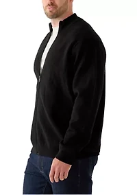 Big & Tall Long Sleeve Full Zip Sweater Jacket