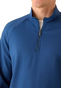 Men's Performance Textured Quarter Zip Sweatshirt