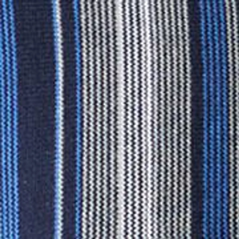 Men's Striped Button Front Camp Sweater Polo Shirt