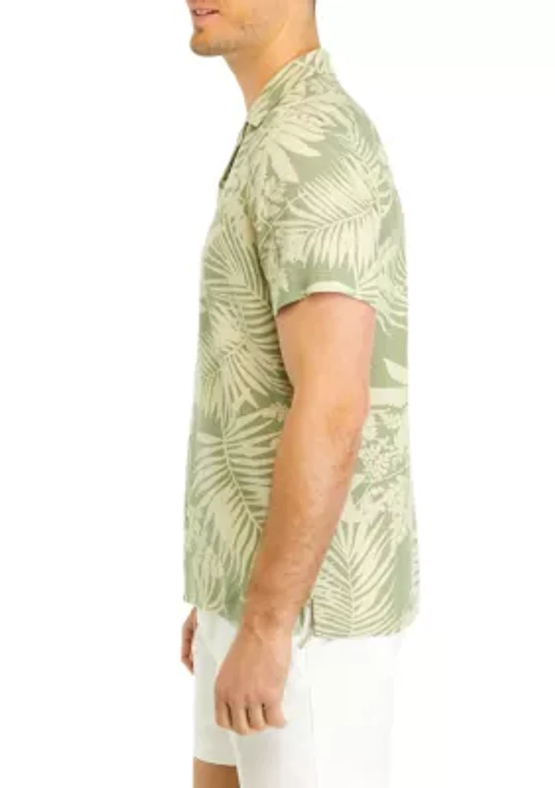 Linen Leaf Button Up Shirt