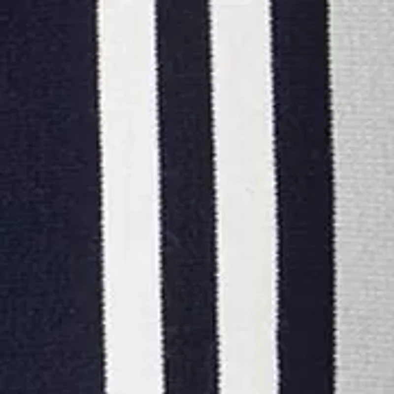 Men's Short Sleeve Three-Button Striped Sweater Polo Shirt