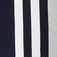 Men's Short Sleeve Three-Button Striped Sweater Polo Shirt